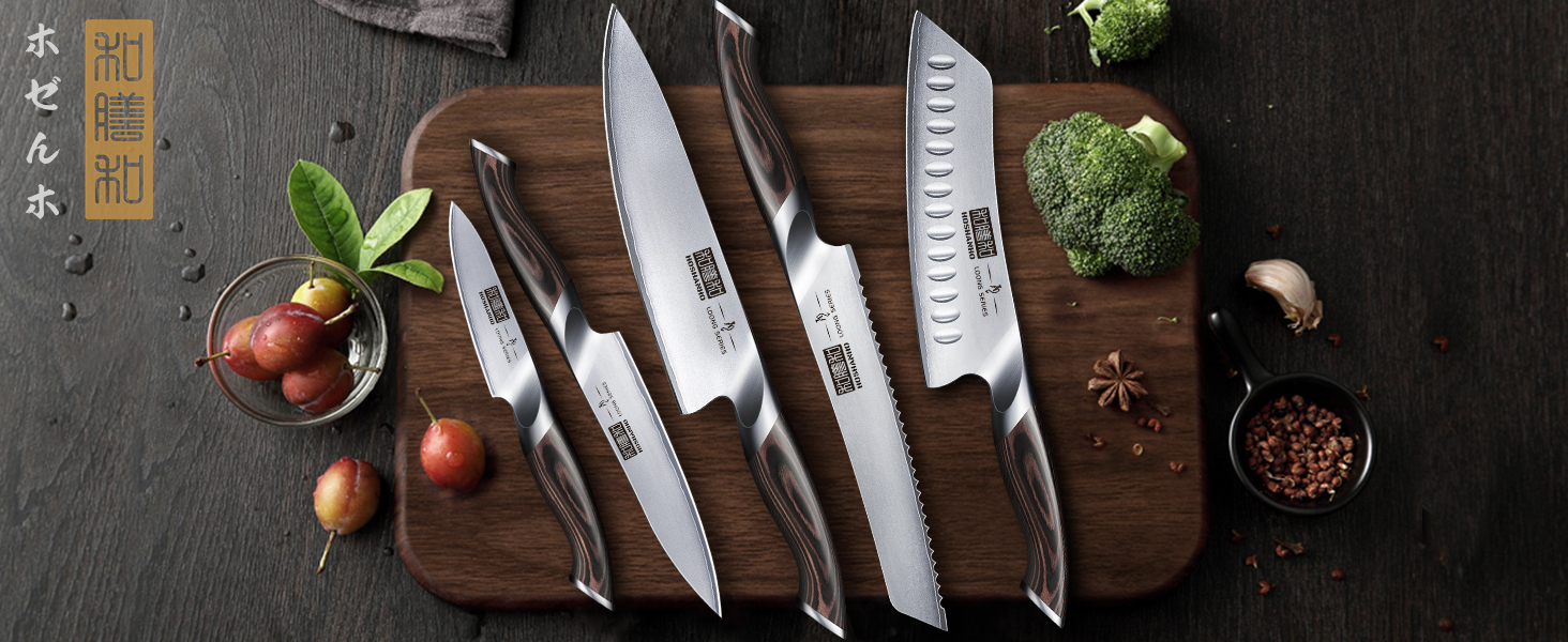 Ніж для чищення HOSHANHO 10 см, професійний ніж для фруктів та овочів, кухонний ніж з високоякісної нержавіючої сталі, ергономічна ручка з гострим лезом, срібний