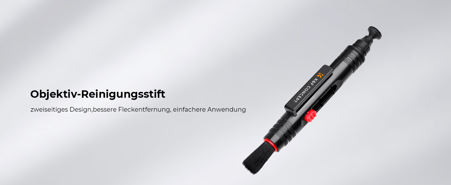 Набір для чищення об'єктивів K&F Concept: м'який пензлик для камер, лінз, фільтрів, DSLR