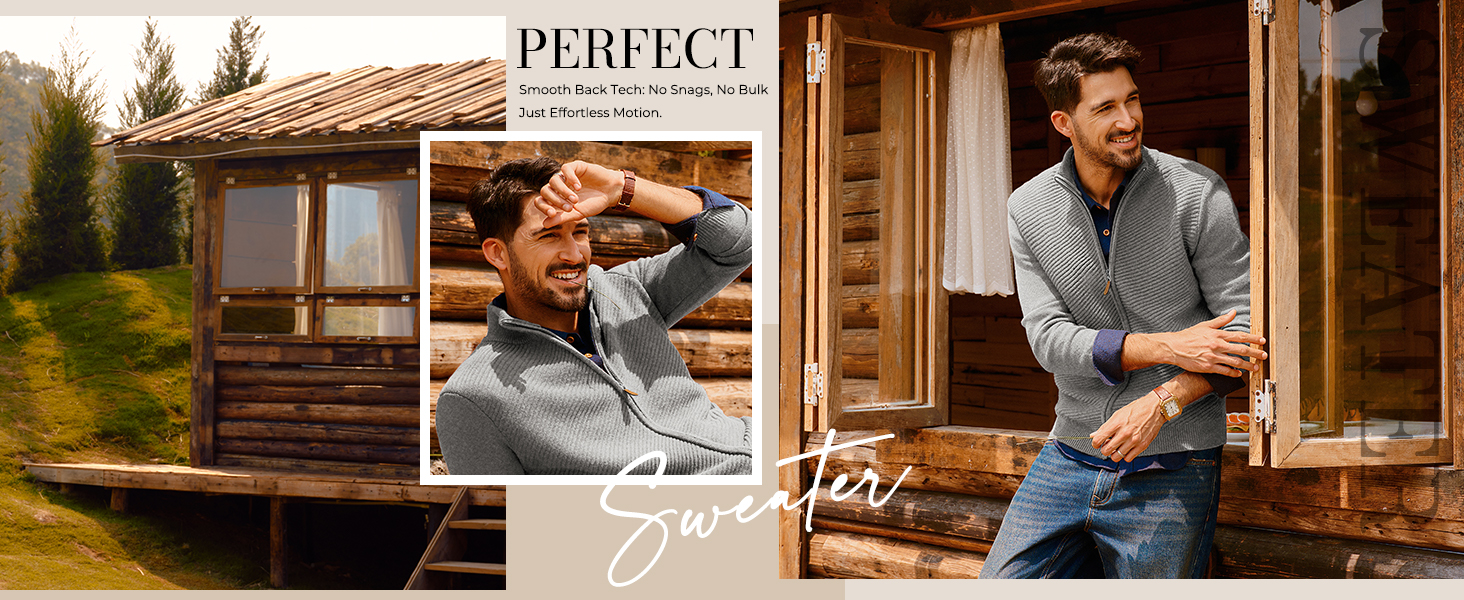 Кардиган чоловічий PJ PAUL JONES з блискавкою та стійким коміром, великий в'язання (M, антрацитний сірий)