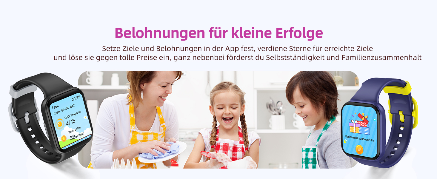 Дитячий розумний годинник Parsonver, 1.69' - фітнес-трекер з пульсометром, монітором сну, IP68, 20 спортивних режимів, для дітей 6-12 років, чорний