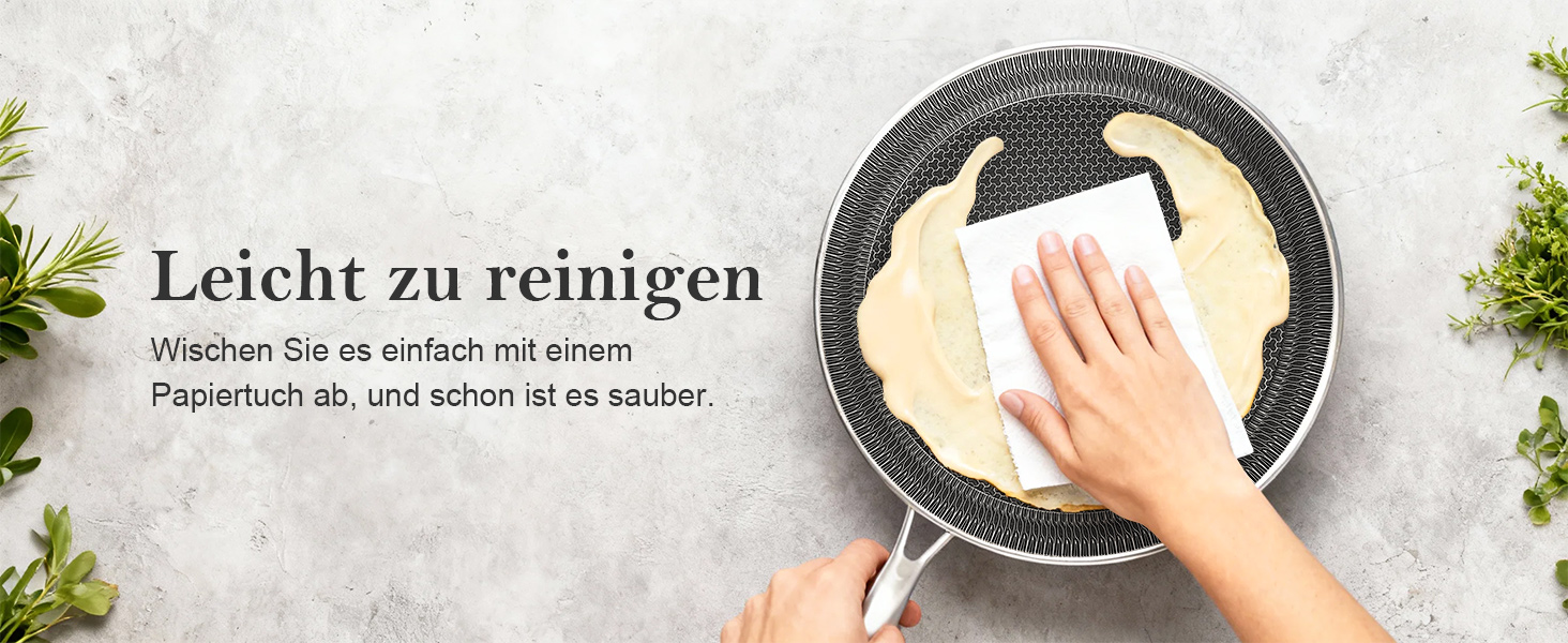 Сковорода для млинців з нержавіючої сталі 26 см з антипригарним покриттям, індукційна сумісність