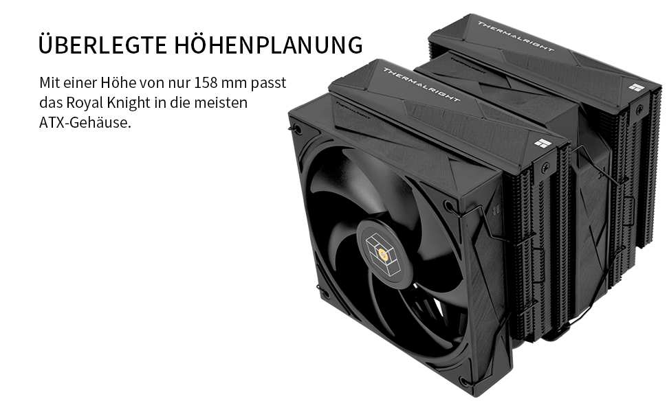 Thermalright Royal Pretor 130: Кулер CPU з 6 тепловими трубками, сумісний з Intel LGA115X/1200/2011/1700/1851 та AM4/AM5, охолодження для ПК
