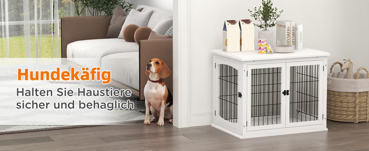 Клітка для собак PawHut - Будка з 2 входами, закривається на замок, для маленьких собак, 58,5 x 81 x 66 см