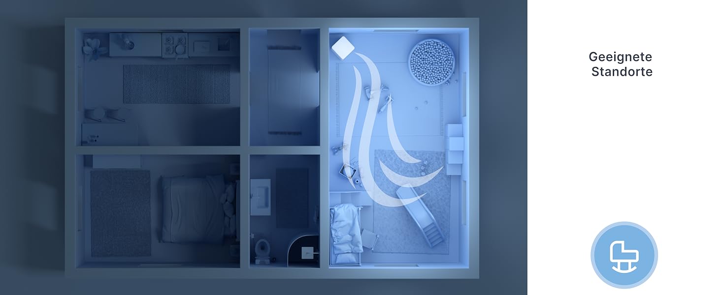 Зволожувач повітря Comedes® Demecto 12 - 12л/24г, тихий, з роликами, для дому та офісу до 25м²