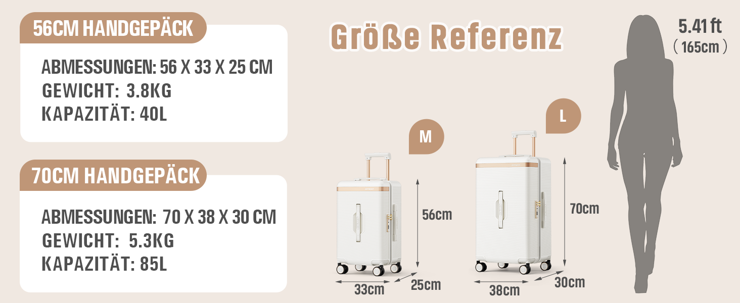 Чемодан Joyway ABS, ручна поклажа, 56 см, білий. З TSA замком, відкидним внутрішнім відділенням та подвійними колесами.