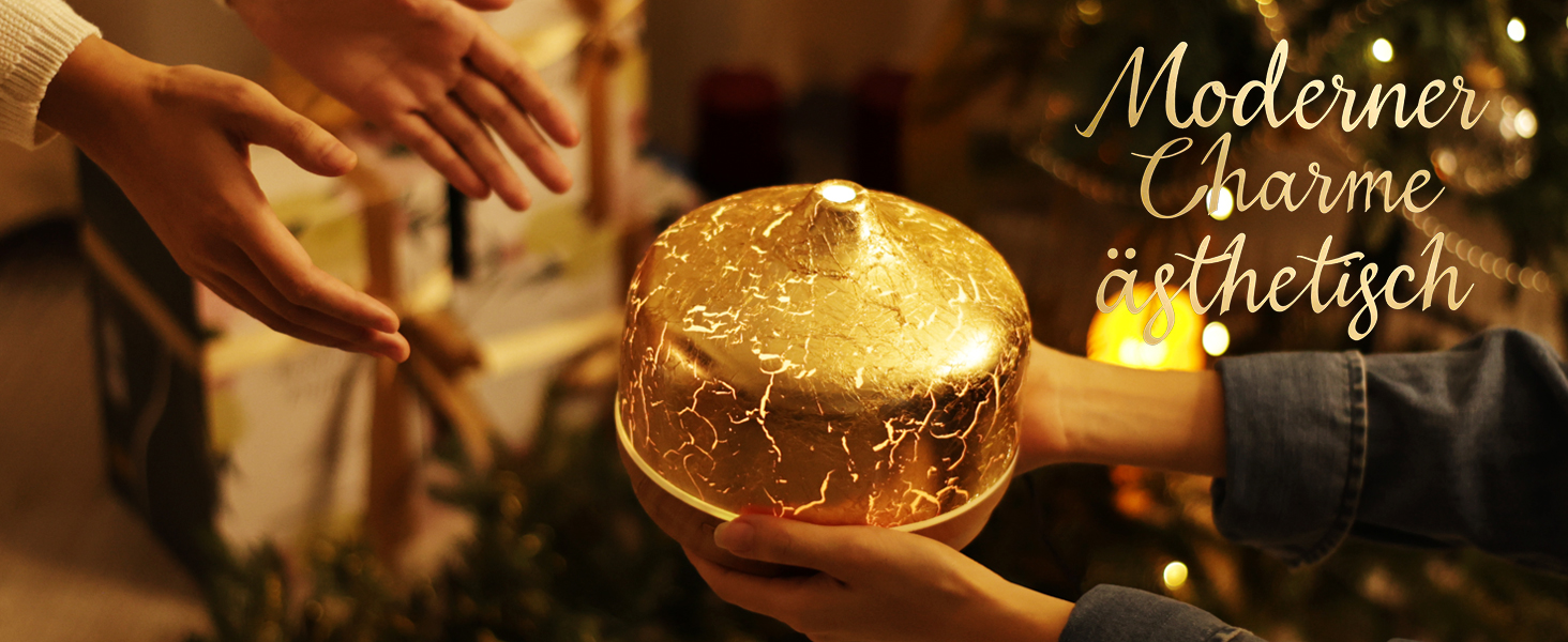 Ароматичний дифузор Porseme Aroma 500 мл, скляний зволожувач повітря, ультразвуковий аромадифузор з LED-підсвіткою 7 кольорів, для ефірних олій, працює до 21 години, тихий, для дому (Rosegold)