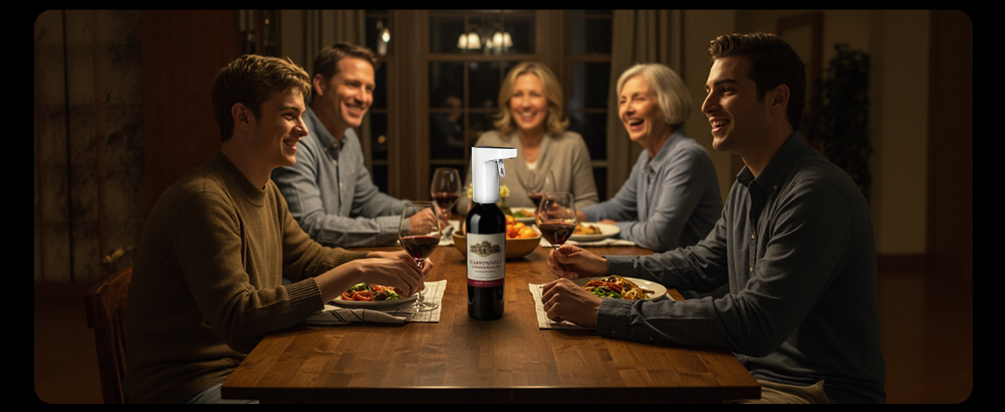 Електричний декантер для вина 5-в-1 з регульованою дозуванням, цифровий виливач, автоматичний дозатор вина, подарунок на день народження, День святого Валентина