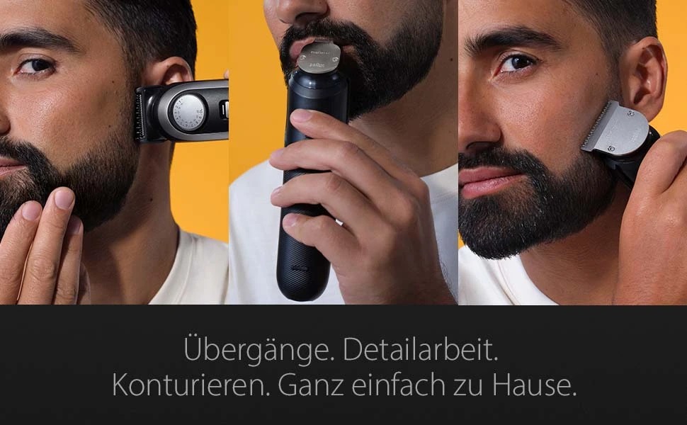Триммер для бороди Braun Series 9 BT9440: професійний набір 11 в 1, акумуляторний, водонепроникний, 40 налаштувань довжини, хромований