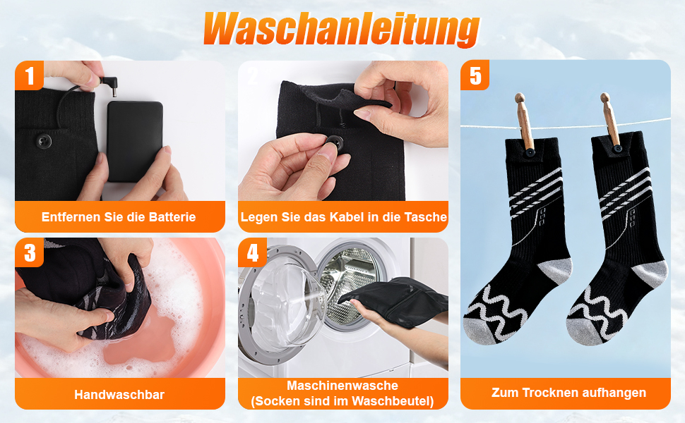 Гріючі шкарпетки для чоловіків та жінок, 5000mAh, 5V, 4 режими температури, для активного відпочинку, чорні