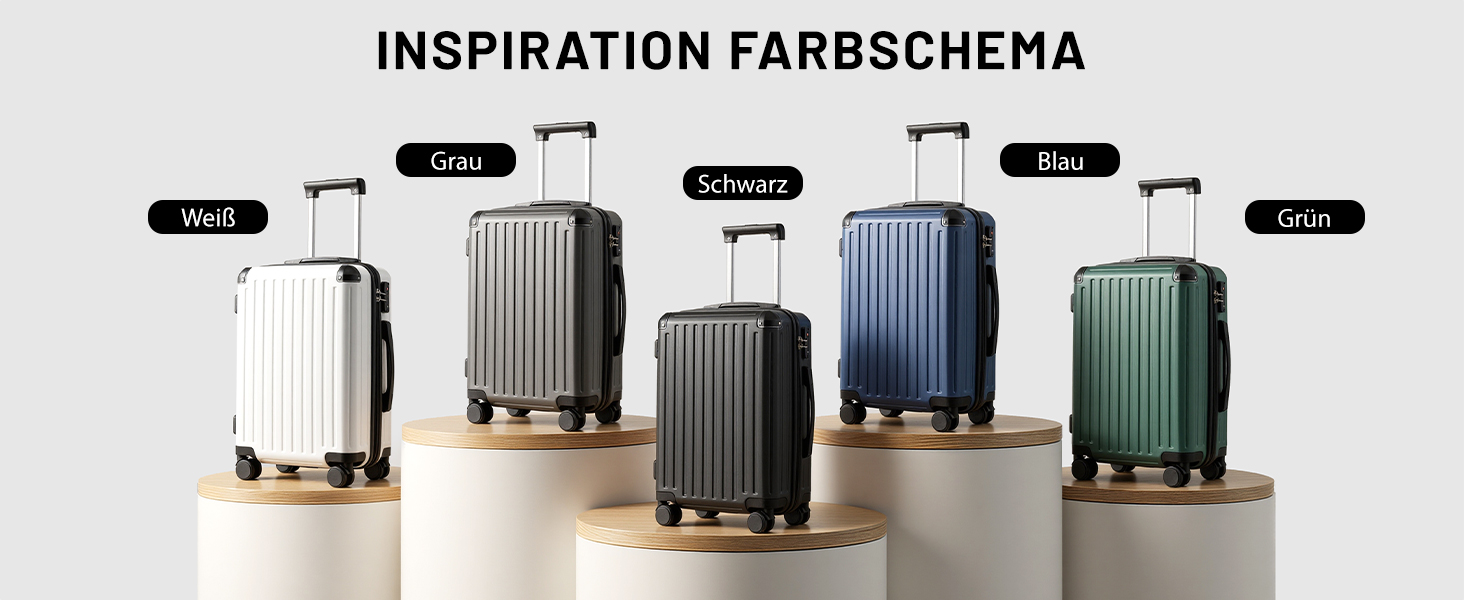 Валіза COOLIFE: міцний ABS-пластик, TSA-замок, телескопічна ручка, 4 колеса (білий, середній)