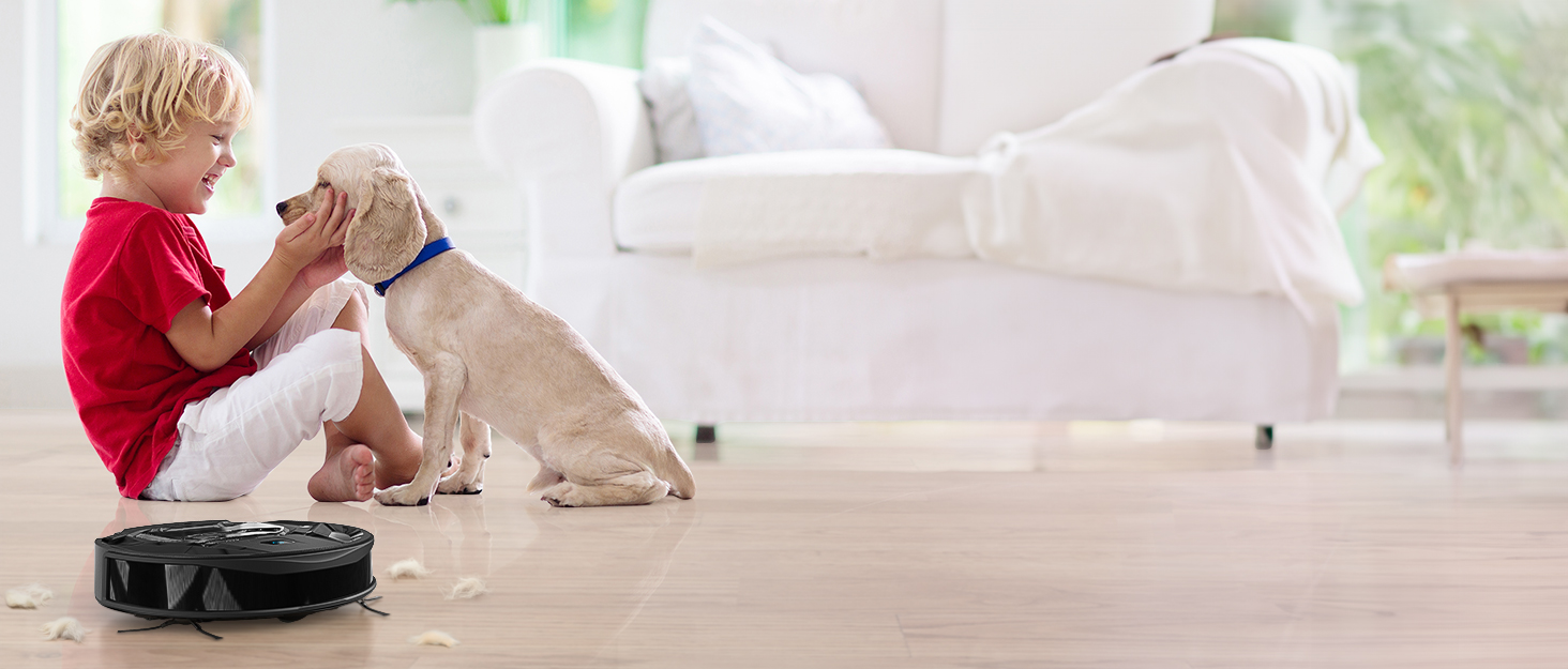 Робот-пилосос LEFANT M210P Champagnergrau: потужність 2200Pa, 120 хв роботи, Wi-Fi, для килимів, шерсті тварин та твердих підлог