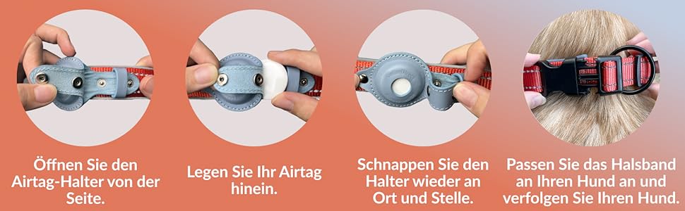 Нашийник для собак Airtag CollarDirect, світловідбиваючий, зелений, розмір L (42-51 см) / XL (51-61 см), для Apple AirTag