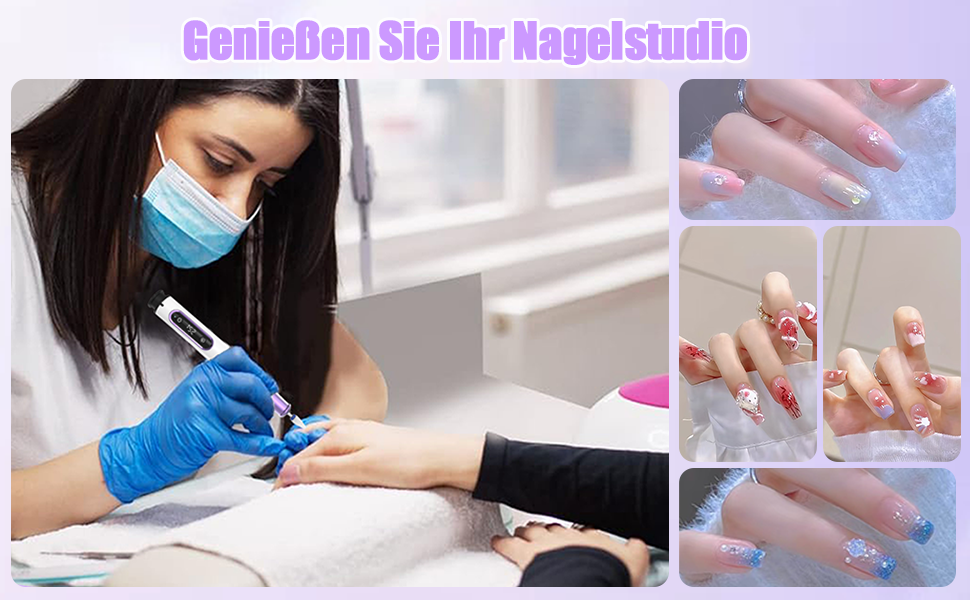 Електричний фрезер для нігтів для гелю, 12 в 1, бездротовий, 25000 об/хв, USB, 5 швидкостей, манікюр/педикюр