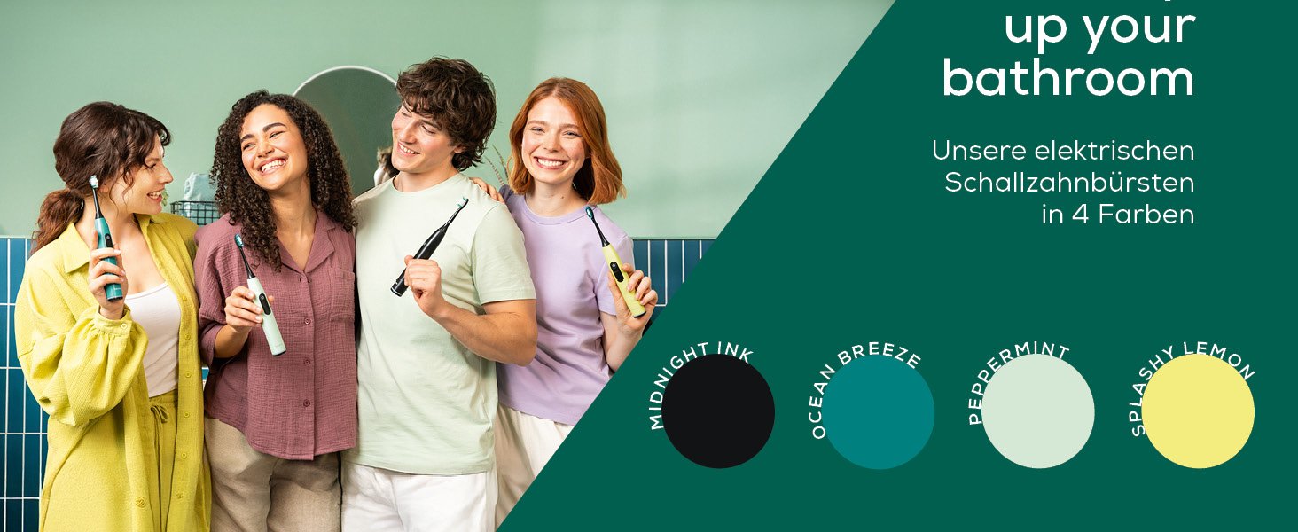 Електрична зубна щітка Beurer SC 50 з 5 режимами чищення та датчиком тиску, 80 000 коливань, дисплей, 2 насадки (Ocean Breeze)