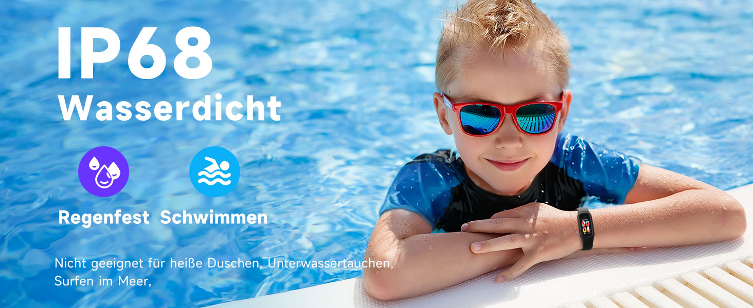 Фітнес-трекер BIGGERFIVE Vigor 2 L для дітей: пульсометр, шагомір, монітор сну, IP68, чорний