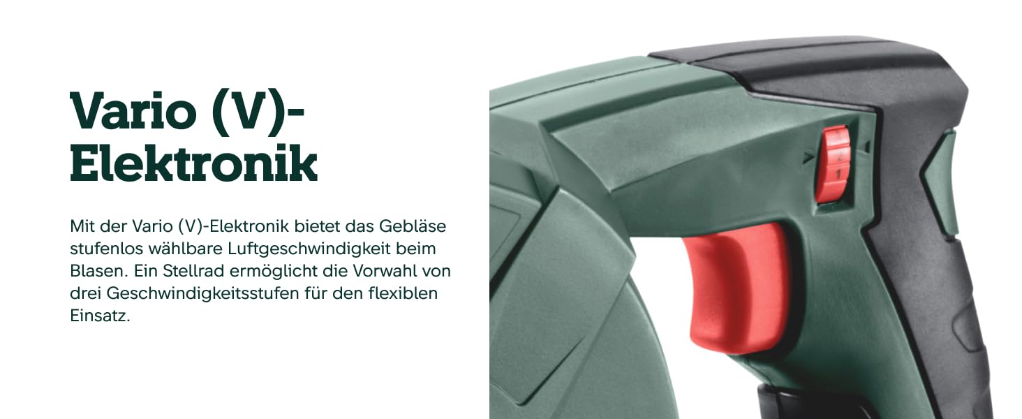 Акумуляторний повітродув Metabo AG 18, 18В, до 74 м/с, без акумулятора та зарядного пристрою