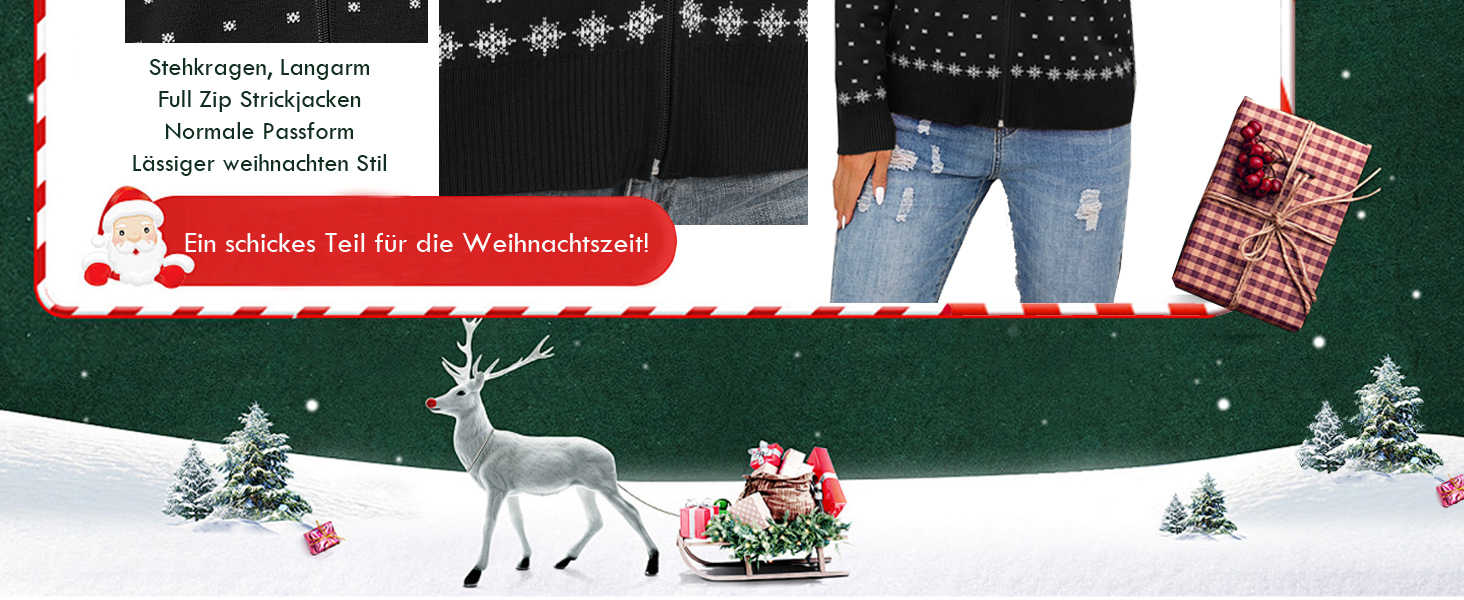 Синій жіночий святковий светр-кардиган Sykooria з капюшоном та блискавкою, теплий, на блискавці, для святкування Різдва, розмір S-XXL