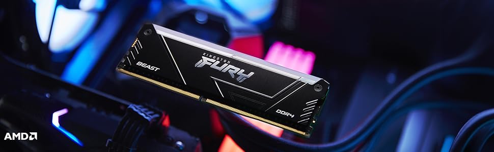 Kingston FURY Beast RGB 32GB (2x16GB) DDR4 3200MHz CL16 Пам'ять RAM для ПК