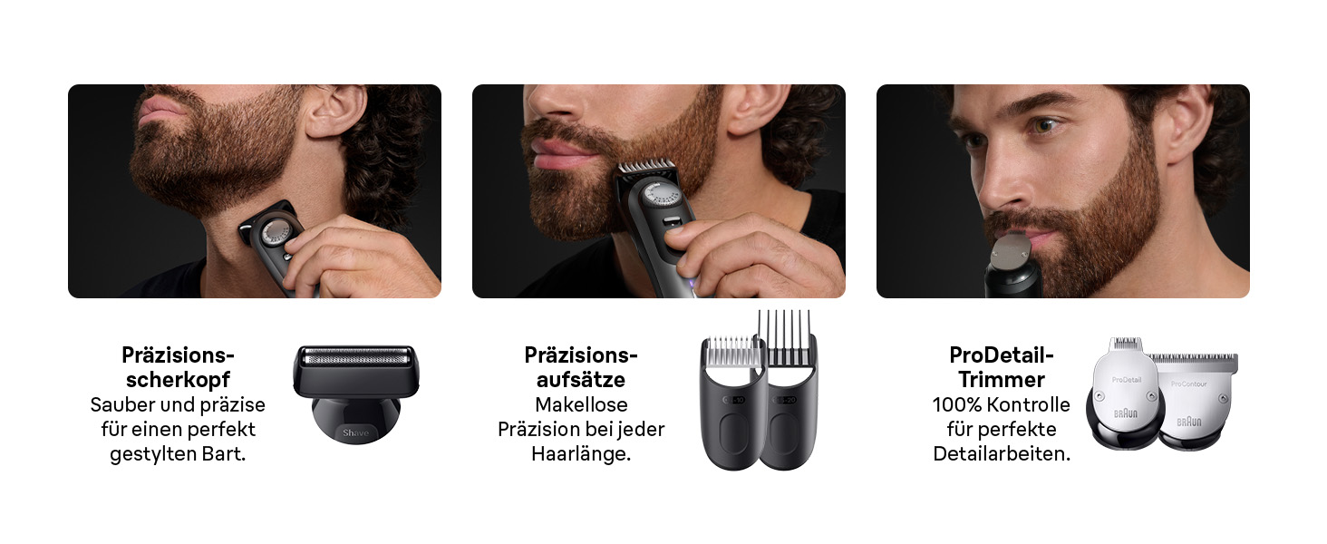 Триммер для бороди Braun Series 9 BT9565: професійний набір 14 насадок, титанове лезо, акумулятор до 180 хв, водонепроникний, 52 налаштування довжини