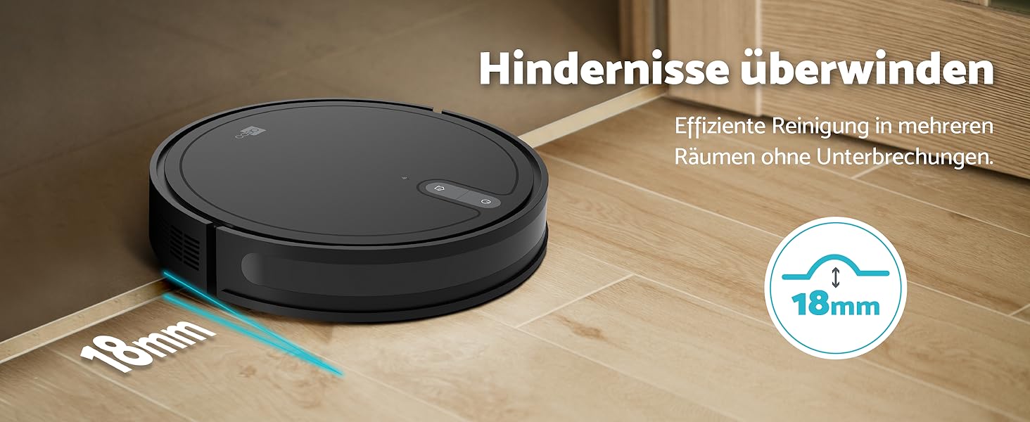 Робот-пилосос Aeco VacuBot з функцією миття підлоги (5000Pa, навігація лазером, до 160хв роботи, пульт, додаток)