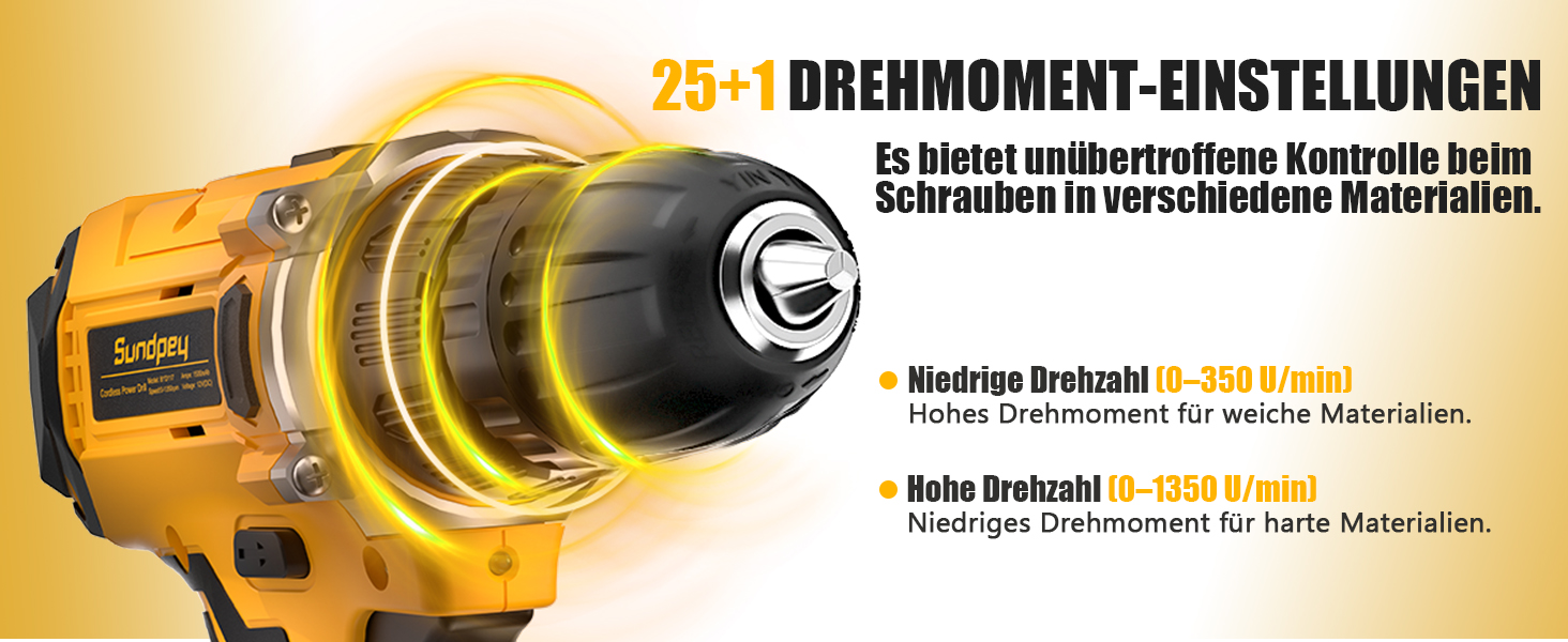 Набір інструментів Sundpey 166 шт. з акумуляторною дрилі 12V для дому, ремонту та саду (жовтий)