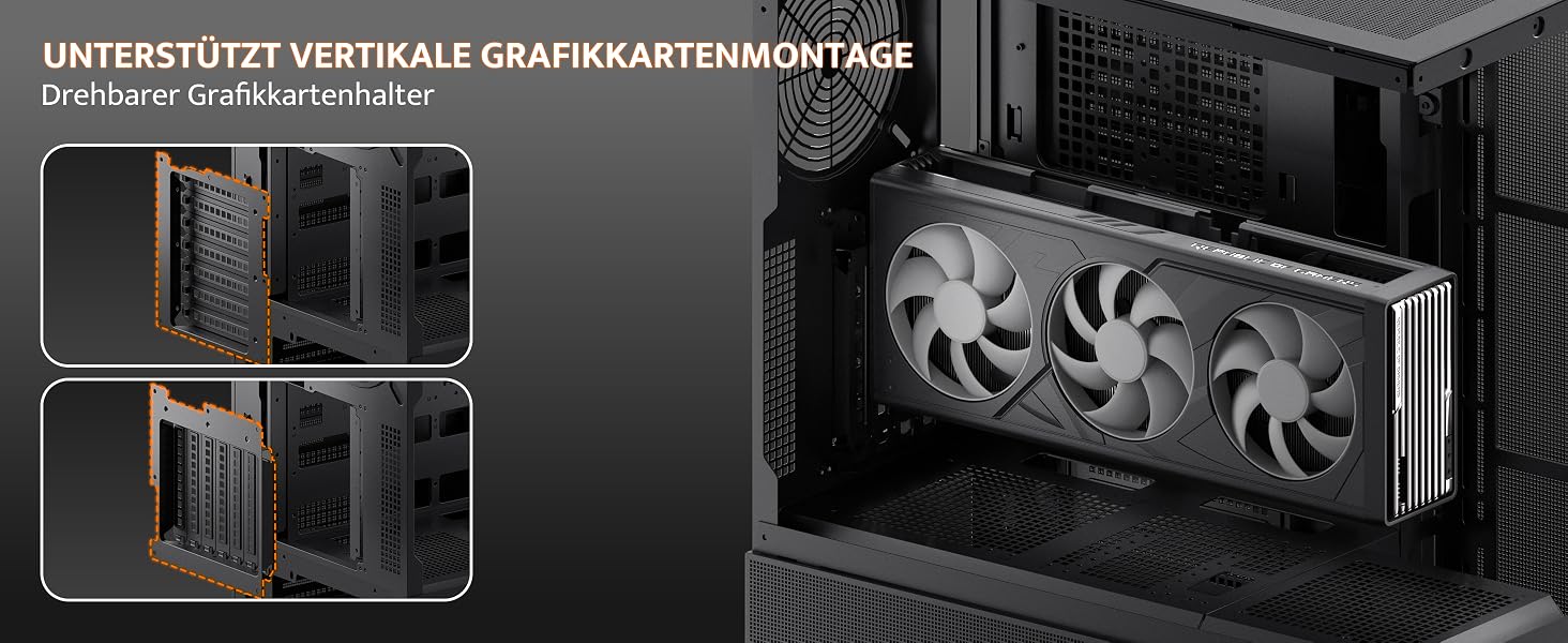 Ігровий корпус darkFlash LAND451 Midi Tower ATX (Білий) — підтримка BTF-материнських плат, вертикальна установка відеокарти RTX 5090 (до 420мм), Type-C, підтримка двох 360мм СРО, панорамний огляд