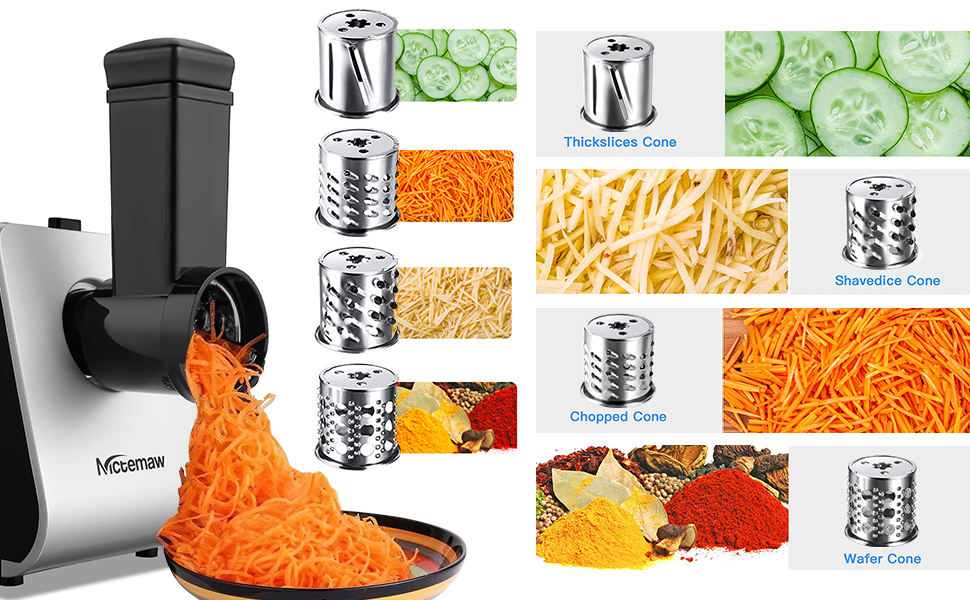 М'ясорубка електрична Profi 2000 Вт з насадками для ковбас, печива та кібе – 3 диски з нержавіючої сталі, 4 ножі. Для м'яса, овочів, сиру та тіста (Срібло)