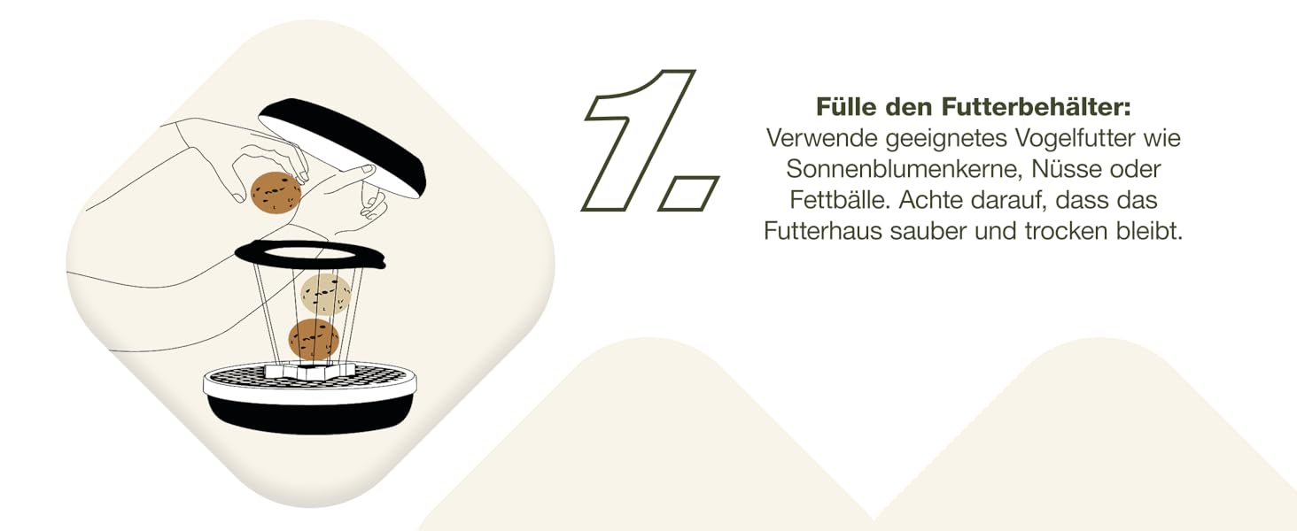 Підвісна годівниця для птахів SWISSINNO Lucerne SMART, сіра, для 7 кульок, з піддоном, захист від щурів
