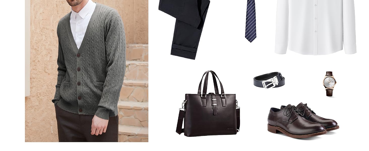 Чоловічий кардиган Kallspin з в'язаного з мікрофібри, в'язаний візерунком