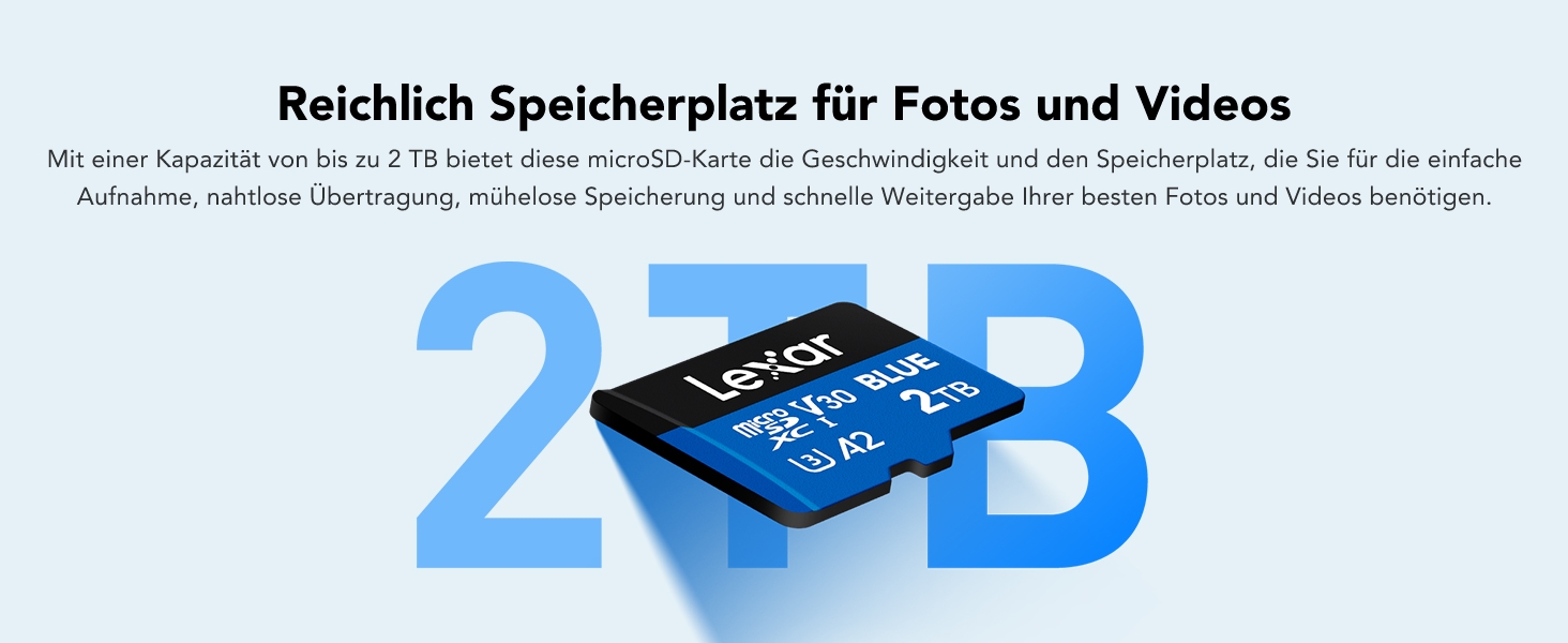 Карта пам'яті MicroSDXC Lexar Blue 256GB, швидкість до 160 МБ/с, UHS-I (набір 2 шт.)