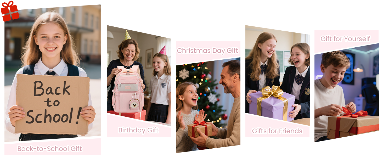 Шкільний рюкзак Makukke для дівчаток, водонепроникний, 30л, для 5 класу, з милим брелоком, зелений