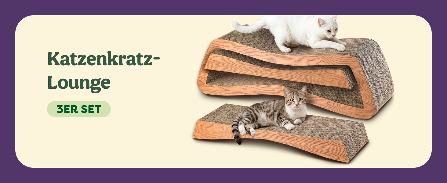 Кігтеточка для котів 3 в 1 XXL 75 см – міцна картонна поверхня для догляду за кігтями – до 2 років використання – економія місця – захист диванів та меблів (Mountain) (Білий) (Коричневий)