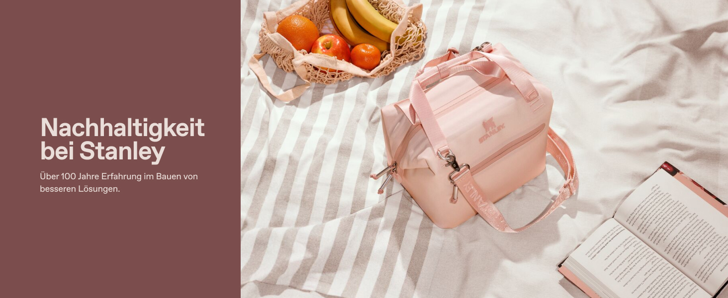 Термосумка Stanley 1913 All-Day Julienne Maxi 7.0L Rose Quartz - 100% перероблений поліестер, ручка для перенесення, сітчасті кишені