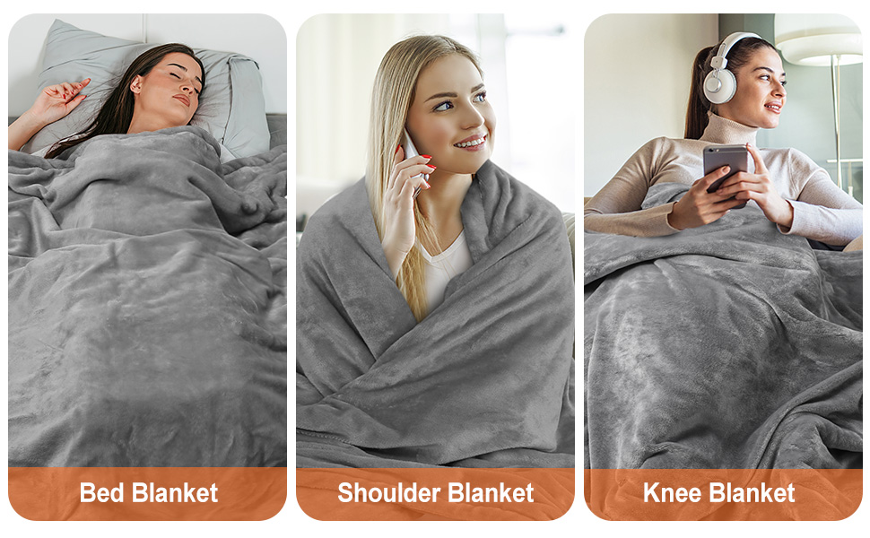 Електрична грілка з таймером 160x130 см | 6 температурних режимів, пульт керування, прання до 40°C, сірий колір