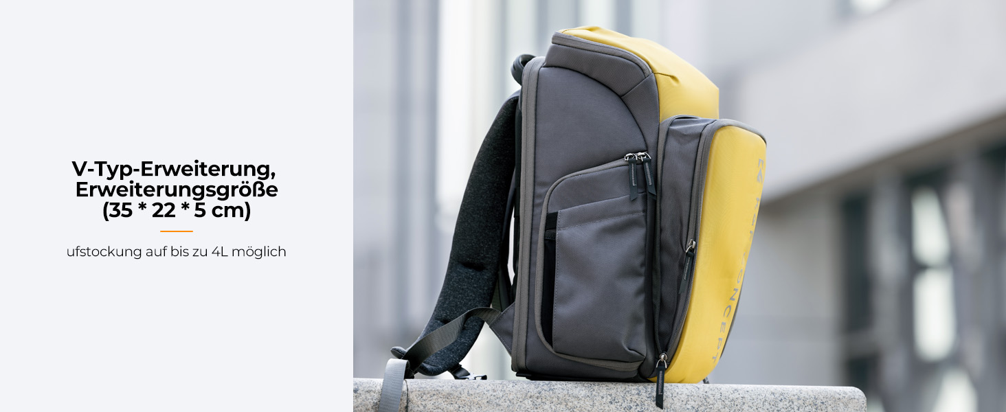 Рюкзак для фотографа K&F Concept Alpha, 25L, чорний, з відділенням для 16