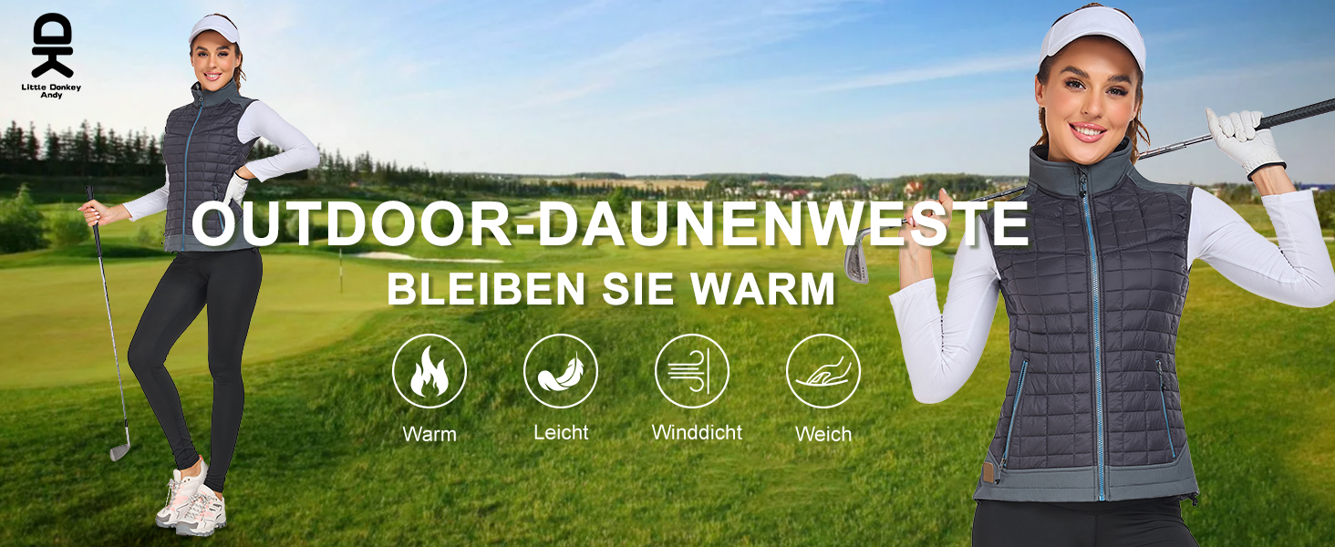 Жіноча тепла куртка Little Donkey Andy Puffer з водовідштовхувальним покриттям для активного відпочинку, хайкінгу та бігу (S, Зелений)