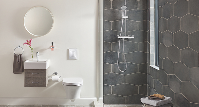 GROHE Essentials Toilet Paper Holder - Adhesive, No Cover, Chrome Finish