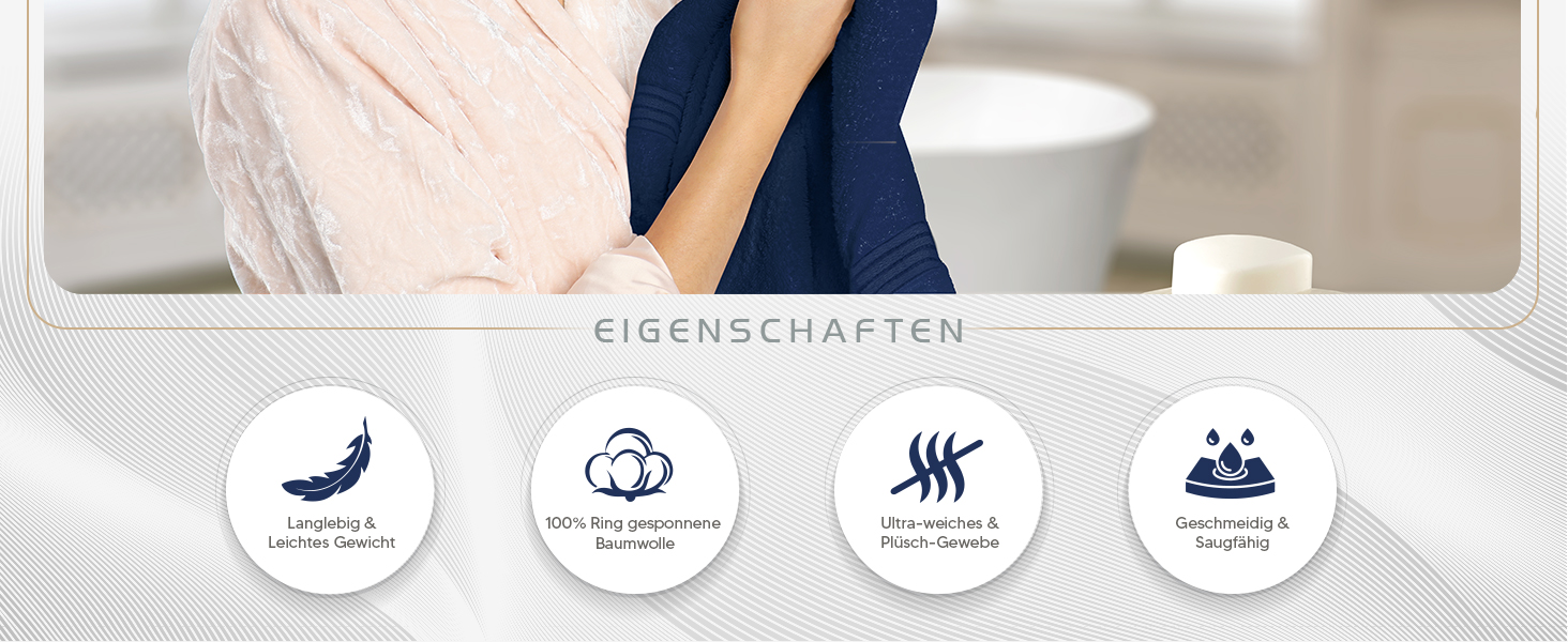 Рушники Utopia, бавовна, 700 г/м², 6 шт. (морська синь)