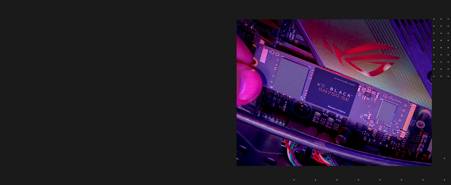 SSD WD_BLACK SN750 SE 500GB M.2 2280 PCIe Gen4 NVMe - ігровий накопичувач