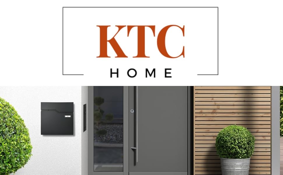 Поштова скринька KTC Home Premium Postlux 4.0 Anthrazit з табличкою для імені - стійка до УФ-випромінювання та погодних умов, порошкове покриття