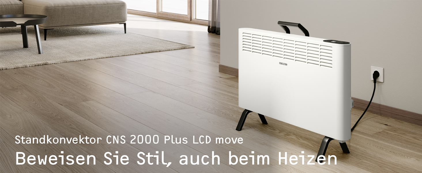 Електричний конвекторний обігрівач Stiebel Eltron 2 kW, для площі 25 м², з регулюванням, на роликах, TÜV-сертифікований, енергозберігаючий, 204450