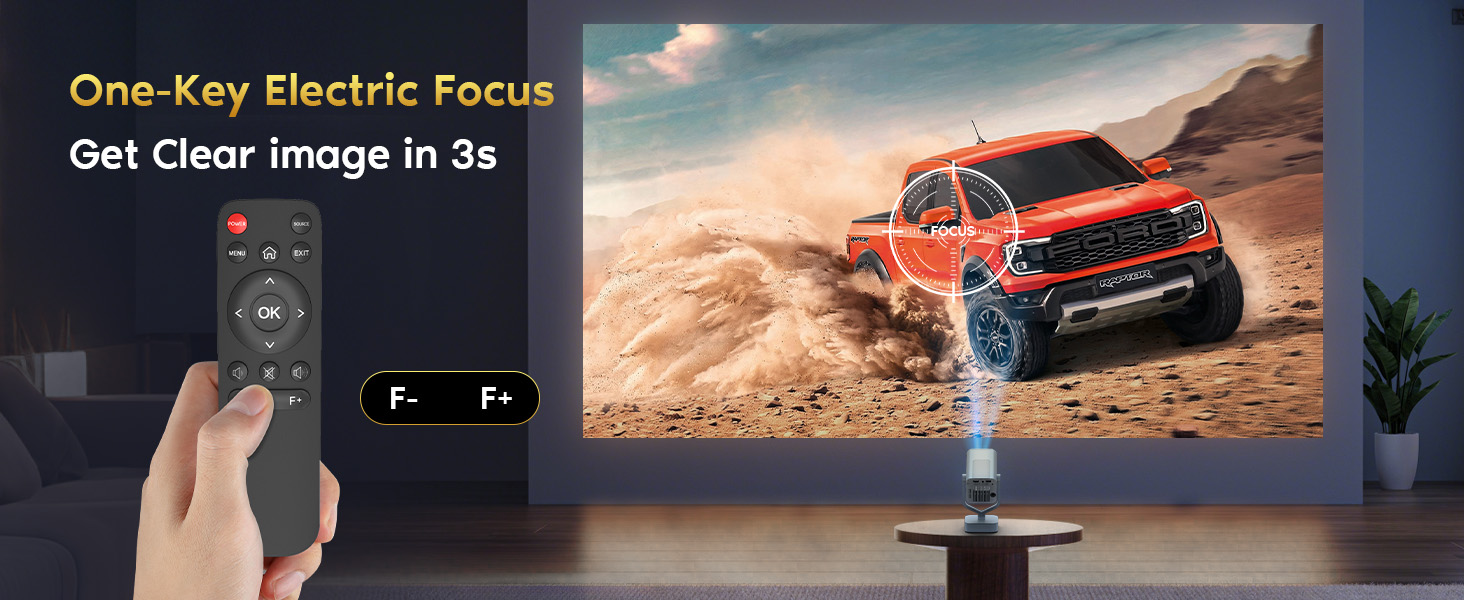 Mini проєктор Smart Beamer Android 11: 4K, 1080P, WiFi 6, Bluetooth 5.2, портативний, 270° оберт, автокорекція трапеції, для телефону/ноутбука