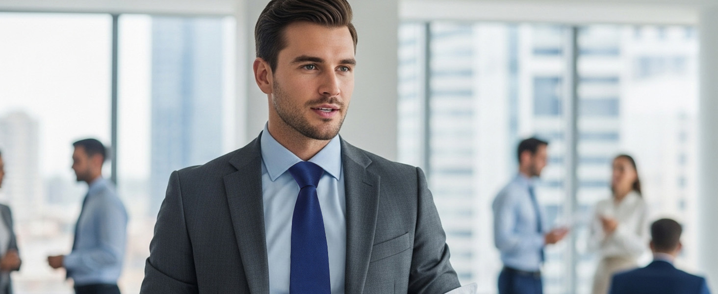 Комплект краватка, хустинка та запонки Hisdern Salbei Grün для чоловіків на весілля