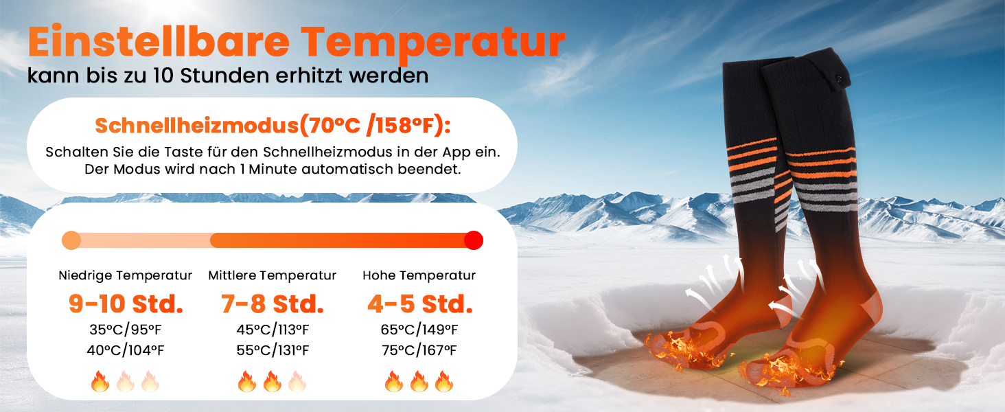 Електричні гріючі шкарпетки LAMA 6000mAh, унісекс, для зимових видів спорту та відпочинку на природі