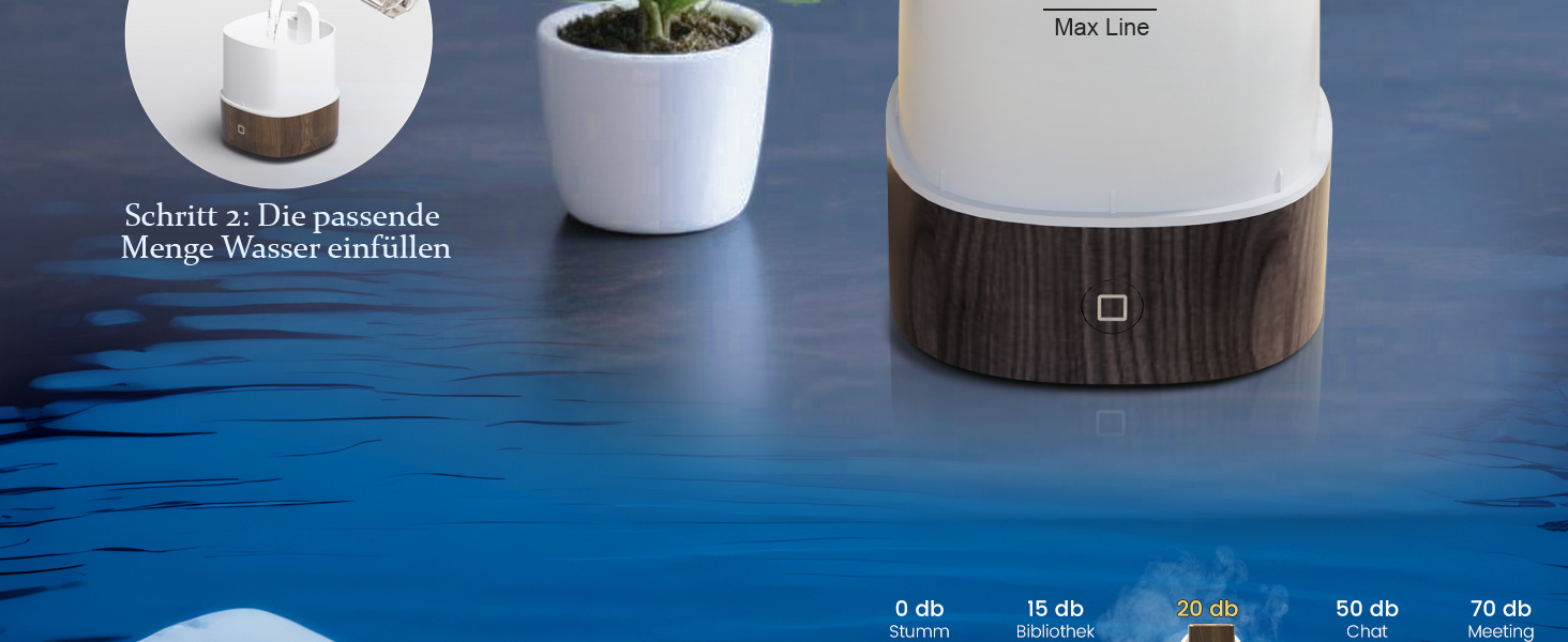 Дифузор для ефірних олій, ультразвуковий, 125 мл, 7 кольорів LED, автовимкнення, для дому та офісу, горіх