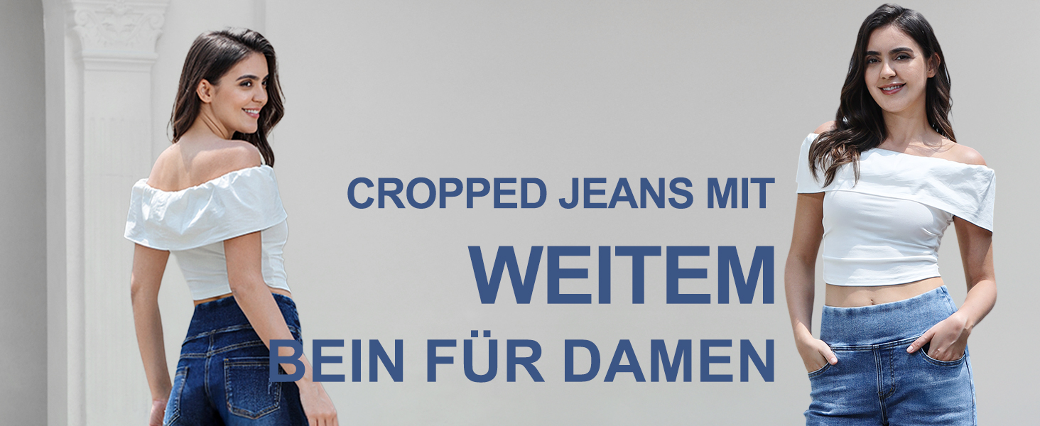 Джинси жіночі Baggy з високою талією, широкі, укорочені прямі, еластичні, літні, колір - темний індиго