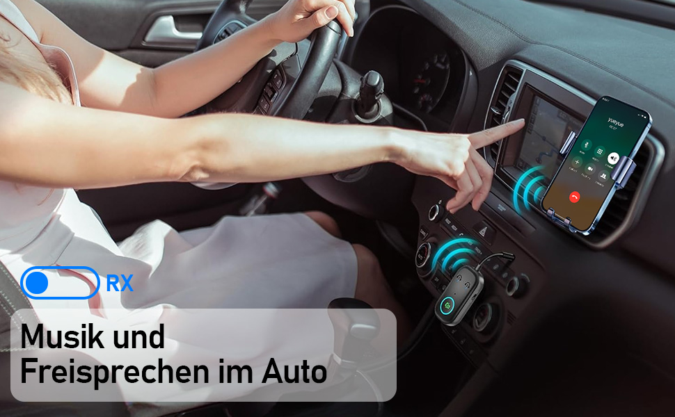 Bluetooth передавач/приймач 2-в-1: адаптер Bluetooth 5.3 з аудіороз'ємом 3.5 мм для навушників, авто, ТВ та аудіосистем