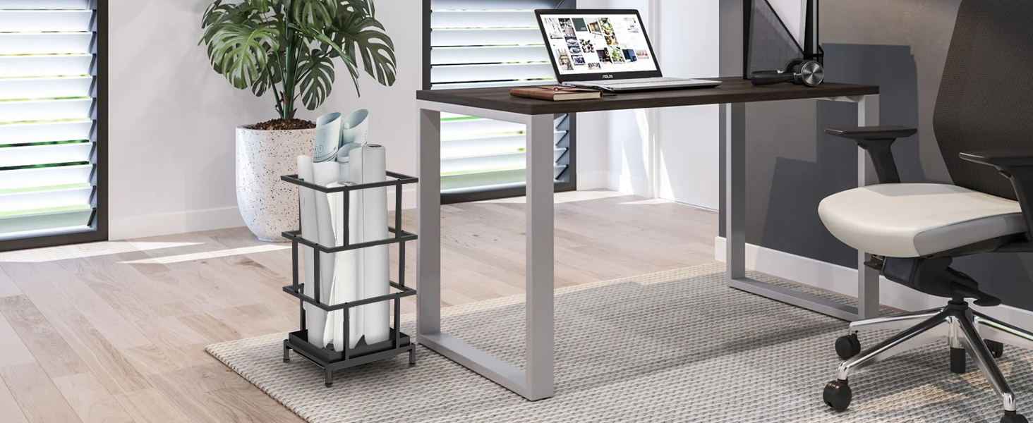 Металева підставка для парасоль під Alyoen з водозбірником та регульованими ніжками, 26,5 x 21,5 x 47,5 см, чорна