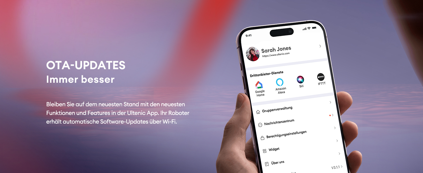 Робот-пилосос Ultenic з функцією миття 6000Pa, LiDAR-навігація, 3-в-1, 150 хв роботи, керування через додаток, для шерсті тварин, килимів та твердих підлог