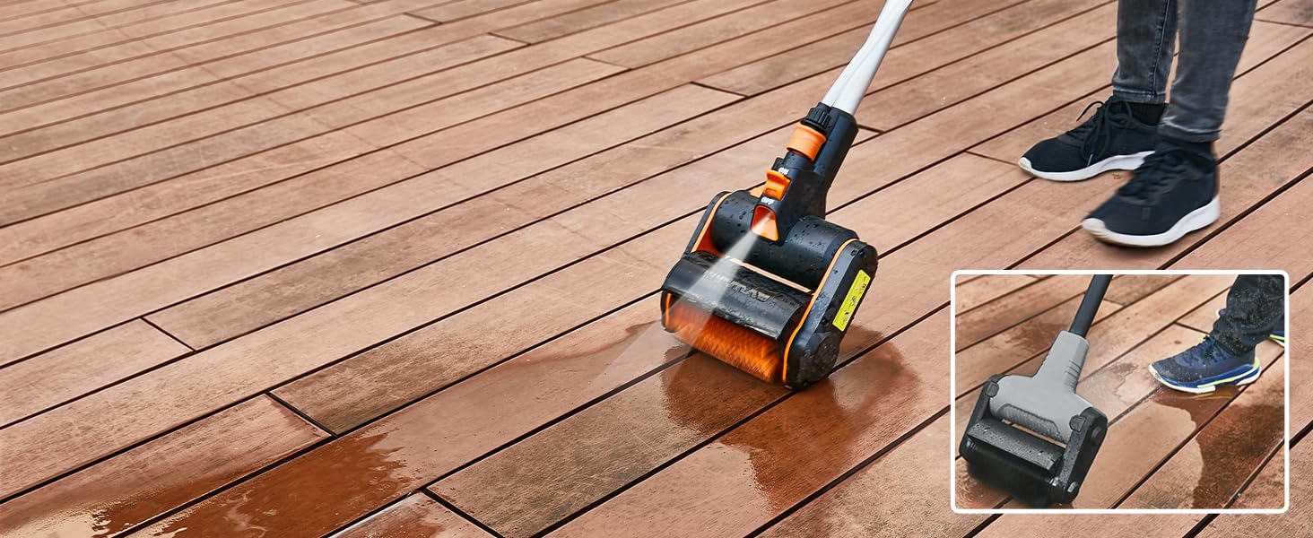 Акумуляторна мультищітка WORX WG441E.9 20В для очищення каменю та деревини, видалення бур'янів, з водяним підключенням, PowerShare, без акумулятора та зарядного (комплект 4Аг акумулятор і зарядка)